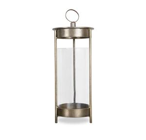 <b>Brass</b> <b>Lantern</b> Candle Holder with Glass Panel and Ring Handle for Home Decoration - Product Image 2