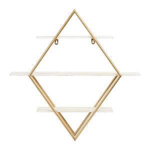 Aqdus Saleem Traditional Sheesham Wood with Brass Inlay Wall & Floating <b>Shelves</b> Storage Function for Living Room - Product Image 3