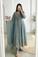 Vestido Anarkali de Diseñador, Nuevo y Moderno, en Oferta, para Mujer, Manga Larga, Hermoso, de Georgette, Estilo Indio-Pakistaní, Listo para Usar