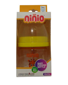 Biberón de Alta Calidad de 60 ml, Libre de BPA, Antiderrames, con Tetina de Plástico PET, Anti-Cólicos, para Recién Nacidos, Leche y Agua, OEM Disponible, LIVIA - Product Image 1