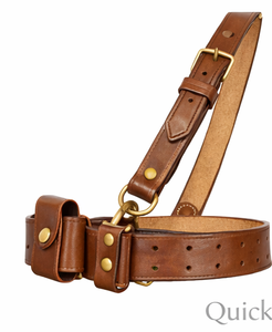 Ceinture en cuir marron de qualité supérieure, bandoulière réglable, accessoire de style formel pour événements et fonctions - Product Image 6