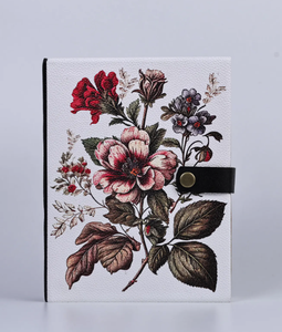 Handmade Vintage Flower Journal Retro Botanical Print Hardcover <b>Notebook</b> with Leather Spine Antique <b>Floral</b> Diary Gift for Women - Product Image 5