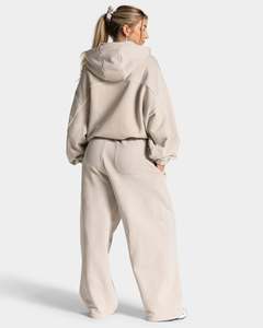 Pantalones Deportivos Extra Grandes para Mujer, con Líneas en Contraste, de Felpa de Algodón Premium, Estilo Urbano, de Alta Calidad, de Pierna Ancha - Product Image 6