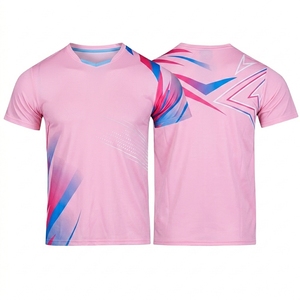 Maillot de tennis et de badminton personnalisé, t-shirt de sport pour homme à manches courtes en polyester mesh, maillot de football, maillots de sport pour l'été - Product Image 1