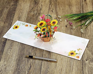 Papier Art Artisanat Fleur 3D Pop Up Cartes de Voeux à Anniversaire Fabriqué au Vietnam HMG Vente en Gros - Product Image 3