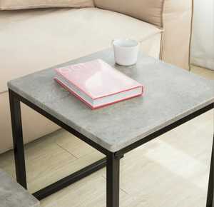 Perfect Balance Modern Nesting Coffee <b>Tables</b> Faux <b>Marble</b> Top Metal Frame Living Room Furniture Set - Product Image 2