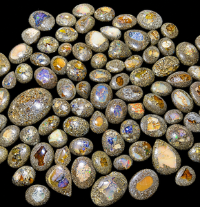 Opale de roche naturelle d'Éthiopie, cabochon |   Opale en vrac de qualité supérieure |   Pierre de bijouterie polie |   Fabricant en gros - Product Image 4