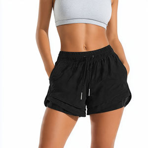 Pantalones cortos 2 en 1 para correr en verano, pantalones cortos de doble capa con cintura elástica para mujer, ropa deportiva para mujer, pantalones cortos atléticos de doble capa - Product Image 2