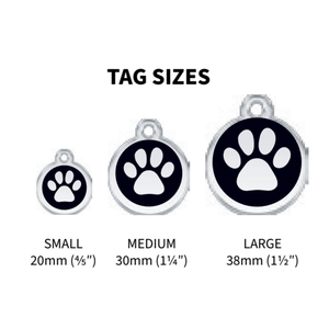 Étiquettes d'identification pour animaux de compagnie RedDingo - Designs de tags Diamante - Fabriquées avec de la zircone Swarovski et de l'acier inoxydable - Rectangle (M) - Product Image 2