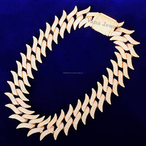 Elegante collar de cadena cubana de moissanita de alta calidad para hombres, boda de lujo, estilo Hip Hop, accesorios para padrinos de boda, suministro a granel - Product Image 5