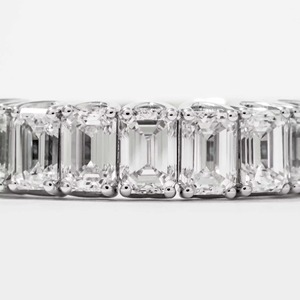 Elegant 14K White Gold IGI Certified Engagement Ring Featuring 3.50ct Brilliant Cut Lab Grown Diamonds Sleek Half Eternity <b>Band</b> - Product Image 3