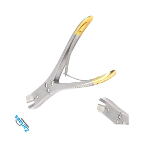 Cortador de Alambres y Clavos TC de Acero Inoxidable de Alta Calidad, 9 Pulgadas, Instrumentos Quirúrgicos Ortopédicos, Mango Dorado - Product Image 4