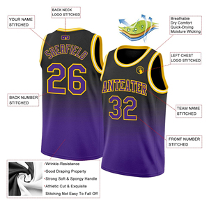 Camiseta de baloncesto disponible en todos los tamaños y colores, 100% poliéster, personalizada, reversible, de fábrica, para entrenamiento, en venta. - Product Image 2