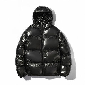 Service OEM de logo personnalisé – Blouson d'hiver matelassé pour homme, style urbain, col montant, motif géométrique sur le devant, manches longues, sur mesure - Product Image 3