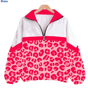 Veste coupe-vent de haute qualité pour femmes, veste de motard, imprimé léopard violet, manches longues, fermeture éclair sur le devant, col rabattable, vêtements d'automne - Product Image 5