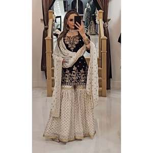 Women's Beautiful Party Wear <b>Top</b> Bottom Dupatta Set - Product Image 2