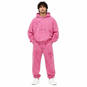 Ensemble de survêtement léger pour homme : sweat-shirt et pantalon de jogging, impression personnalisée, couleur personnalisée, commande en gros - Product Image 2