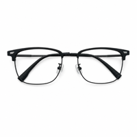 Lunettes optiques anti-lumière bleue UV420, monture carrée semi-cerclée en plastique léger, mode personnalisée, sur mesure, OEM