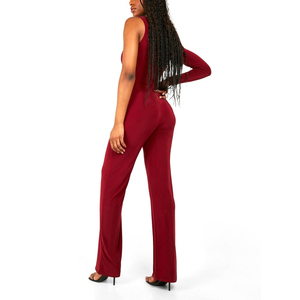 Combinaison de yoga pour femme, OEM personnalisée, col carré, manches courtes, sans couture, en nylon et élasthanne, une pièce, unie, pour la gym, l'entraînement et le fitness - Product Image 3