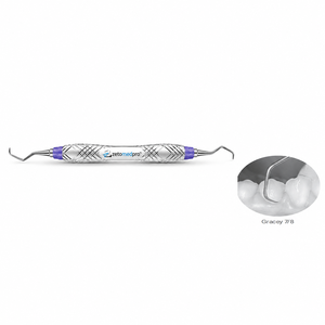 Cureta Periodontal Gracey 7/8 Estándar y Rígida de Acero Inoxidable, Instrumento Dental para Limpieza, OEM Zetomed Pro - Product Image 1