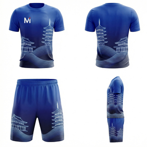 Uniforme de Fútbol Premium Unisex, Camiseta y Pantalones Cortos, Logotipo Personalizado Impreso, Protección UV, Ropa Deportiva de Secado Rápido, Servicio OEM - Product Image 6