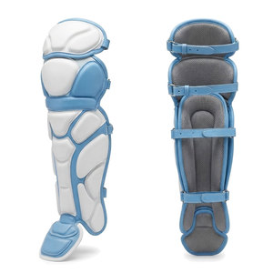Protège-jambes de baseball en cuir durable, design profilé, sangles de fixation réglables, ajustement confortable, protection professionnelle, pliable - Product Image 1
