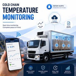 Sistema de seguimiento de temperatura para camiones de cadena de frío |   Alertas en la Nube y OEM - Product Image 1