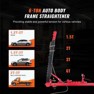 KFFKFF Équipement de redressage de châssis automobile 6 tonnes avec base rotative pour la réparation de carrosseries de véhicules - Product Image 2