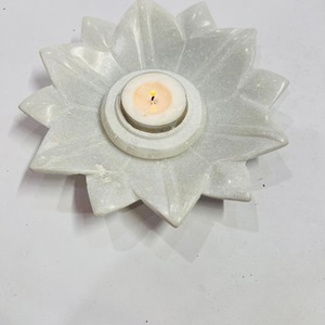 Incrustaciones de mármol con diseño de loto tradicional hecho a mano 9x9cm Urli Stone Crafts 2024 precio al por mayor pintado para decoración del hogar - Product Image 3