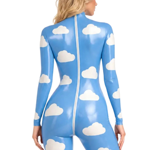 Mono sin mangas negro de PU para mujer, de cintura alta, ajustado, largo, con aberturas, estilo clubwear, corte ceñido. - Product Image 6
