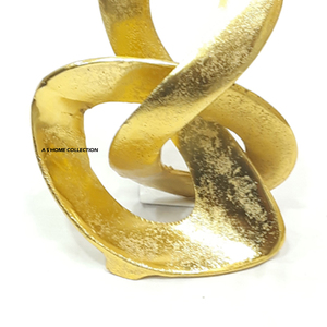 Objeto Decorativo Tallado a Mano en Metal con Acabado en Color Dorado, Escultura Artesanal de Aluminio para Decoración del Hogar o Escritorio - Product Image 3