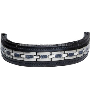 Bande de sourcils vide faite à la main de luxe de haute qualité pour cheval avec pneu décoratif en métal saphir en acier inoxydable de qualité supérieure - Product Image 1