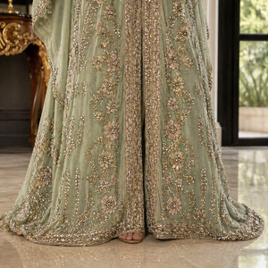 Luxury <b>Hand</b> Embroidered Modest Kaftan Dress Floor-Length Sequined Evening Wear for Women with Built-in <b>Bra</b> and Loose Fit - Product Image 5