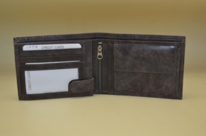 Factory Price Real Leather <b>Mens</b> <b>Wallet</b> with Coin Pocket Brown Color Bifold <b>Wallet</b> - Product Image 3