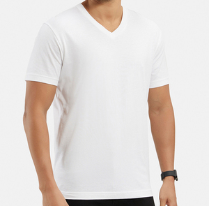T-shirt basique en coton pour homme, coupe classique, léger, manches courtes, uni, décontracté, pour la mode streetwear, OEM ODM personnalisé - Product Image 5