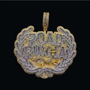 Colgantes de Letra P de Moissanita VVS Cultivada en Laboratorio, Hechos a Medida, Estilo Hip Hop Iced para Raperos, de Plata de Ley con Engaste de Garra, de Terceros - Product Image 4