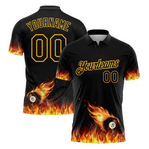 Camiseta Polo al por Mayor con Logotipo Personalizado, Tela 100% Poliéster, Uniforme de Equipo, Impresión por Sublimación, Camisetas Polo de Billar - Product Image 2