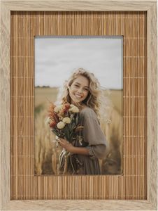 Photo <b>Frames</b> Wooden <b>4x6</b> Picture <b>Frames</b> Boho with Bamboo Glass & Hooks, Funky Simple for Postcards Pressed Flowers Wall - Product Image 5