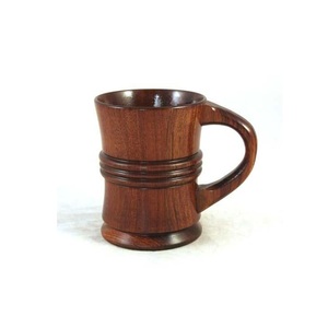 แก้วกาแฟไม้รักษ์โลก แก้วไม้ทำมือ ดีไซน์เรียบง่ายแบบชนบท สำหรับใช้ในชีวิตประจำวัน - Product Image 1