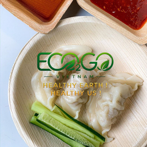 Natural Palm Leaf <b>Plates</b> Bulk Compostable Tableware for Catering and Parties From Eco2go Vietnam - Product Image 3