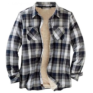 Veste pour homme, veste homme nouvelle collection, vestes en flanelle à carreaux pour enfants, garçons et filles, chemises en polaire plus épaisses à boutons pour l'hiver 2025 - Product Image 5