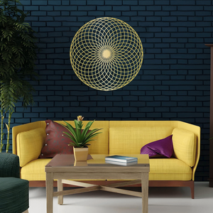 Arte Murale Geometrica 3D Circolare Minimalista per Soggiorno - Decorazione Moderna di Lusso (CIFbuy) - Product Image 1