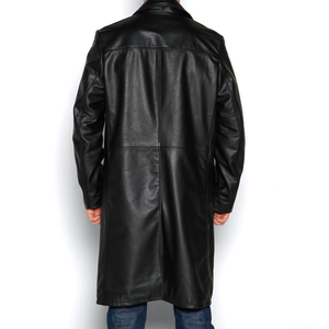 Top Quality Premium Quality Elegant Style Clean Cuts Beautiful Texture Warm <b>Winter</b> Wear Mens Long <b>Leather</b> <b>Jacket</b> - Product Image 3