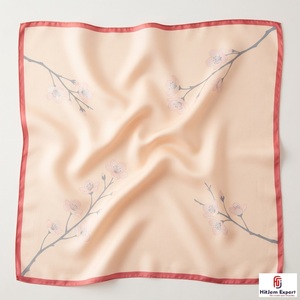 High Quality Printed Short <b>Scarf</b> Fabric Custom Logo OEM ODM Textile Manufacturer Private Label Fashion Fabric Supplier - Product Image 2