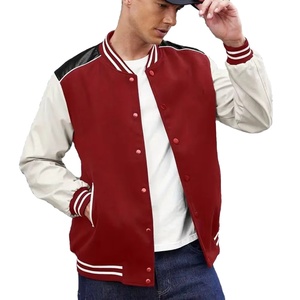 Custom Designed Heavy Duty Wool Varsity <b>Jacket</b> for Men Winter Outdoor <b>Canvas</b> <b>Jacket</b> Stand Collar Customized - Product Image 4