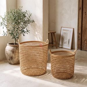 Panier en rotin en promotion, panier en osier écologique, panier de rangement suspendu, décoration intérieure pour l'hôtellerie et la restauration - Product Image 2