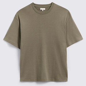 OEM High Quality Oversized Boxy T-Shirt - Heavyweight Cotton, Black/<b>White</b>, Men's Blank <b>Tee</b> - Product Image 1