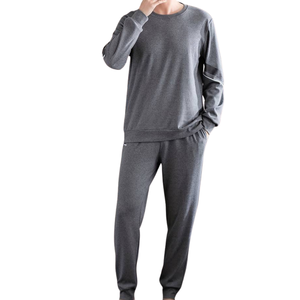 Ensemble de pyjama en coton pour homme personnalisé, doux, respirant, à manches longues, vêtements de nuit, ensemble de détente - Product Image 5