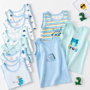 Débardeurs tricotés personnalisés pour enfants, imprimés, pour filles et garçons, doux, respirants, sans manches, OEM ODM, 100% coton, fabricant et fournisseur de vêtements BD - Product Image 2