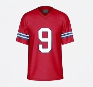 เสื้อฟุตบอลอเมริกันสีดำ คอวี พิมพ์ลายหมายเลข 9 ด้วยเทคนิค Sublimation สำหรับผู้ชาย แขนสั้น ทรงปกติ แฟชั่นกีฬายอดนิยมปี 2026 - Product Image 3